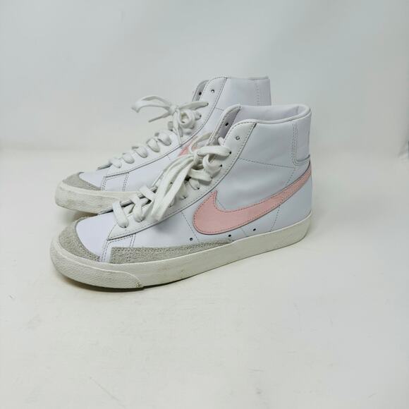 Nike Shoes - Nike Womens Blazer Mid '77 #BQ6806-108 White Pink Lace Up Round Toe Size 9